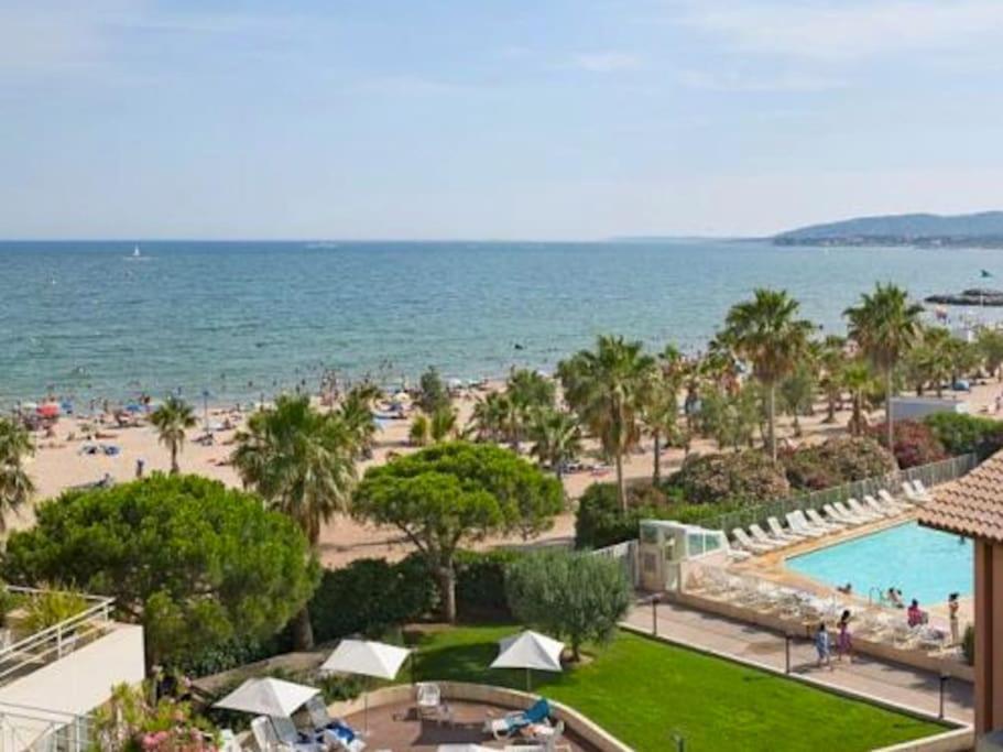 Port Frejus Cap Hermes Vue Mer Et Port Pieds Dans L'Eau Piscine Pkg Экстерьер фото
